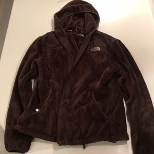 North Face Brown Fluffy Jacket XL
